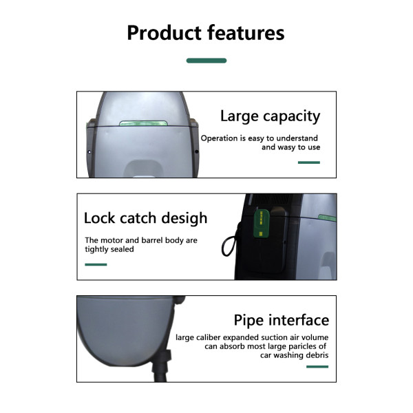 Double-filter wall-mounted vacuum cleaner 1600w