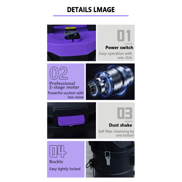 Wet and dry vacuum cleaner 1600w