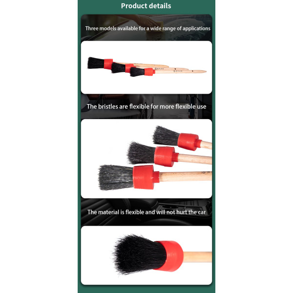 Bristle brush three-piece set