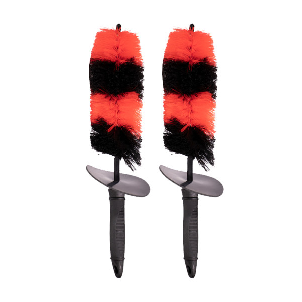 Extended rim cleaning brush