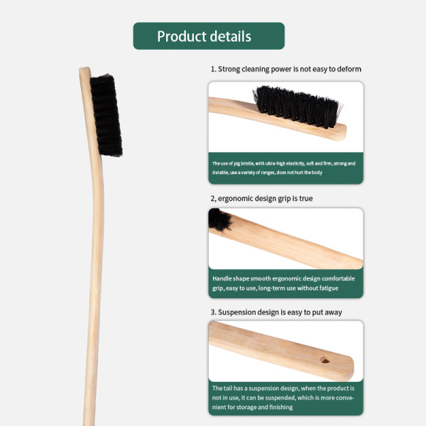 Long bamboo brush