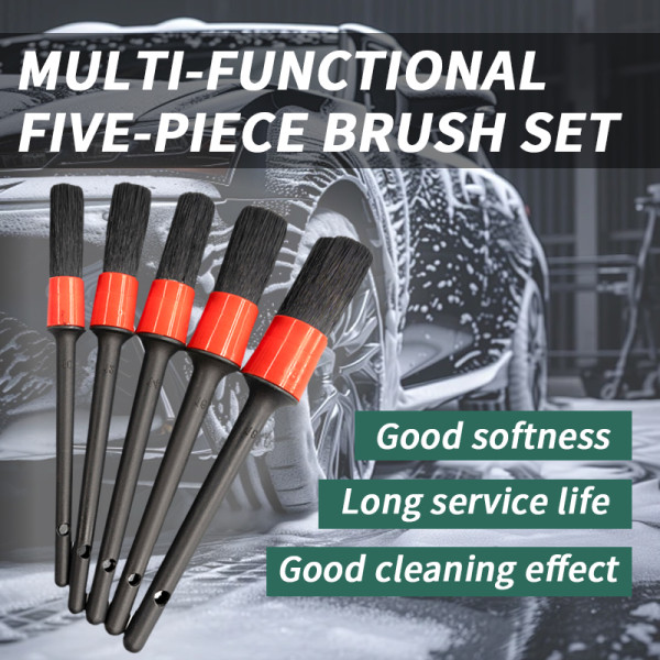 Set of 5 black brush brushes