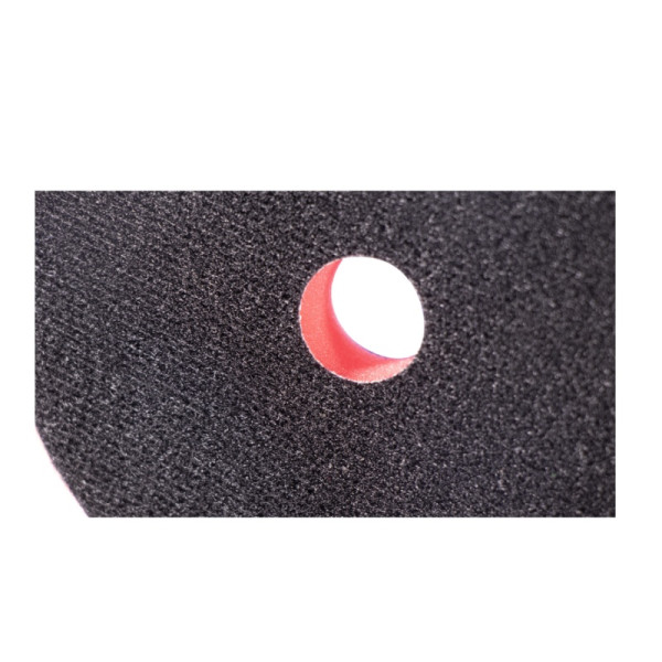 6-inch beveled edge sponge plate (medium thick) bright red