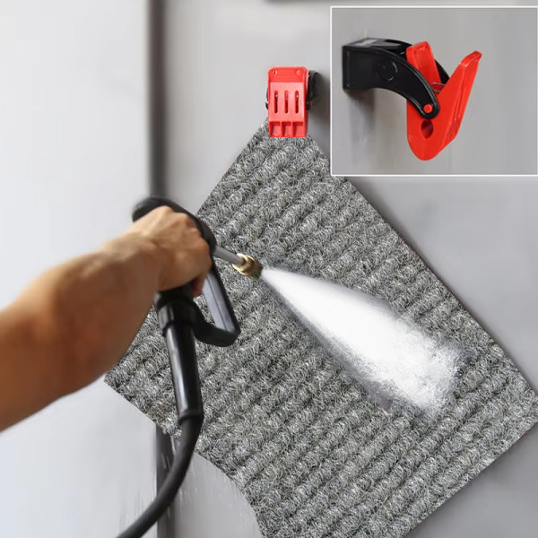 Car wash mat clamp