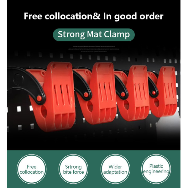 Car wash mat clamp