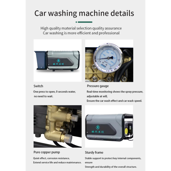 Wall Mounted Car Wash Machine - Automatic 6/15