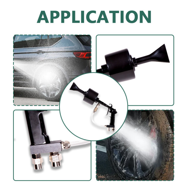 Double-barreled foam gun