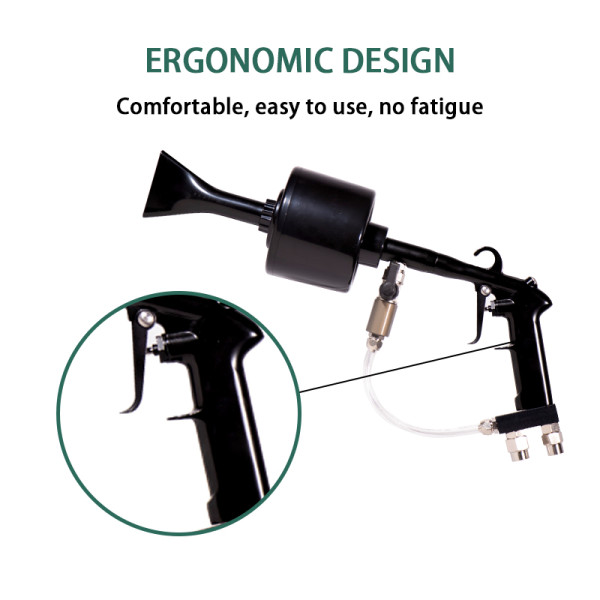 Double-barreled foam gun