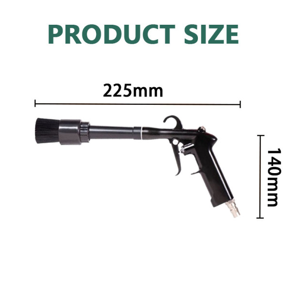 Dry cleaning gun with brush