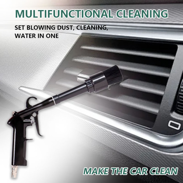 Dry cleaning gun with brush