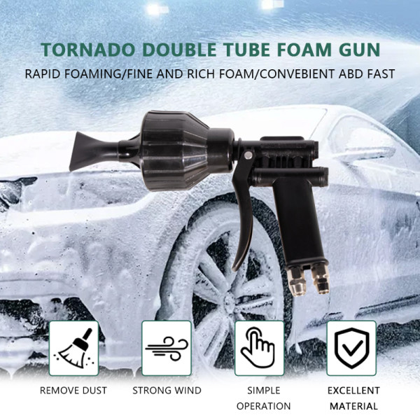 New double-barreled foam gun